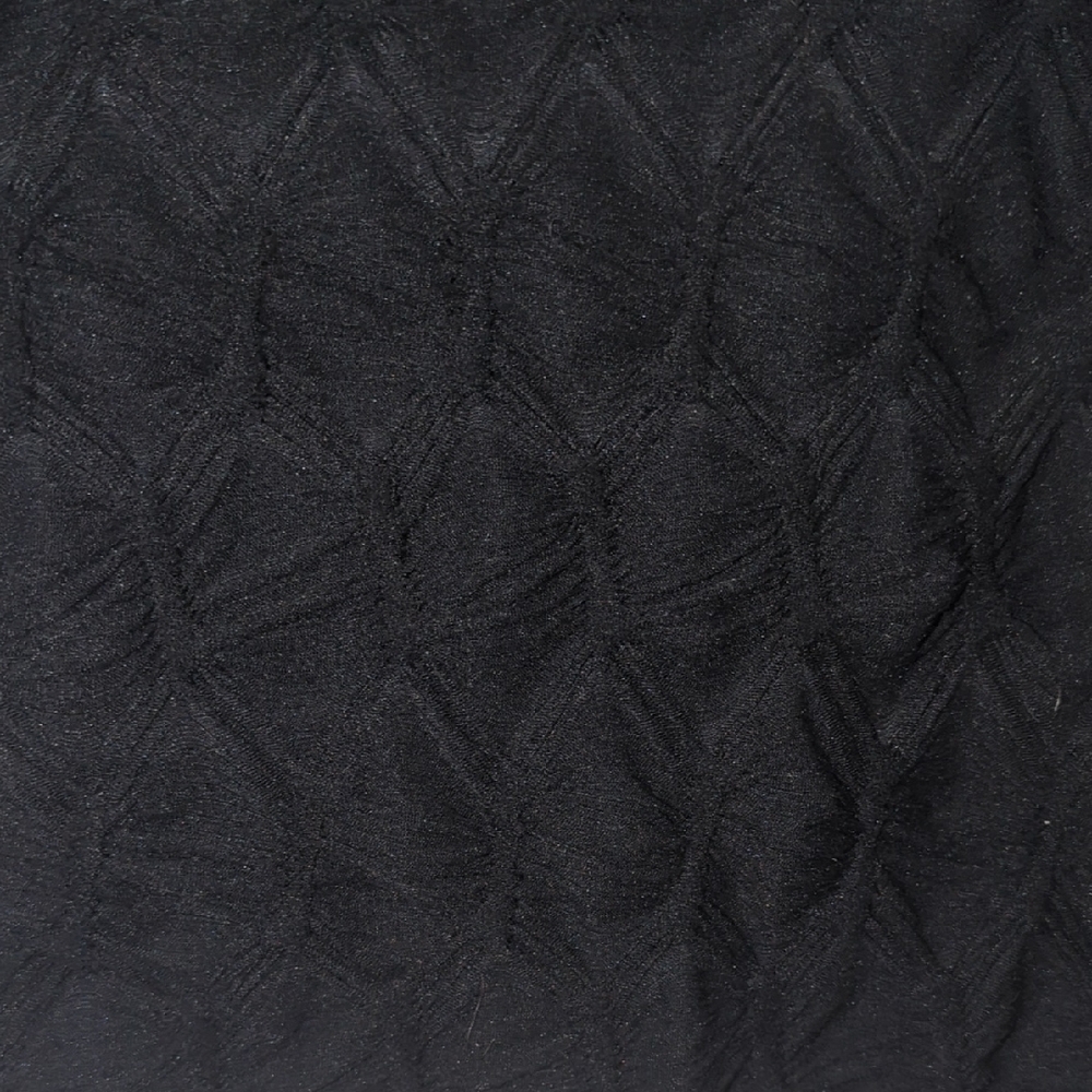 See You Monday Black Textured Long Sleeve Blouse - Picture 3 of 3